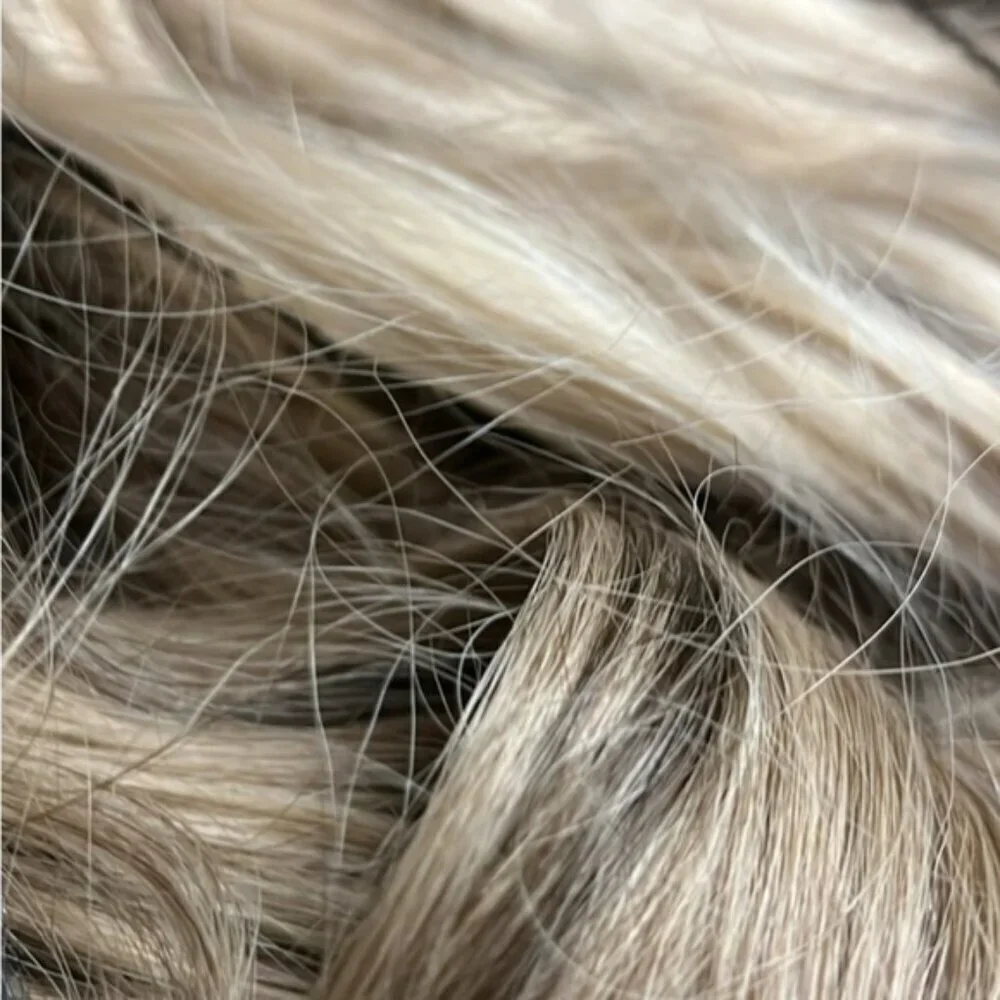 Balayage Blond and Brown darker roots hair Wig 22 inch - realistic look